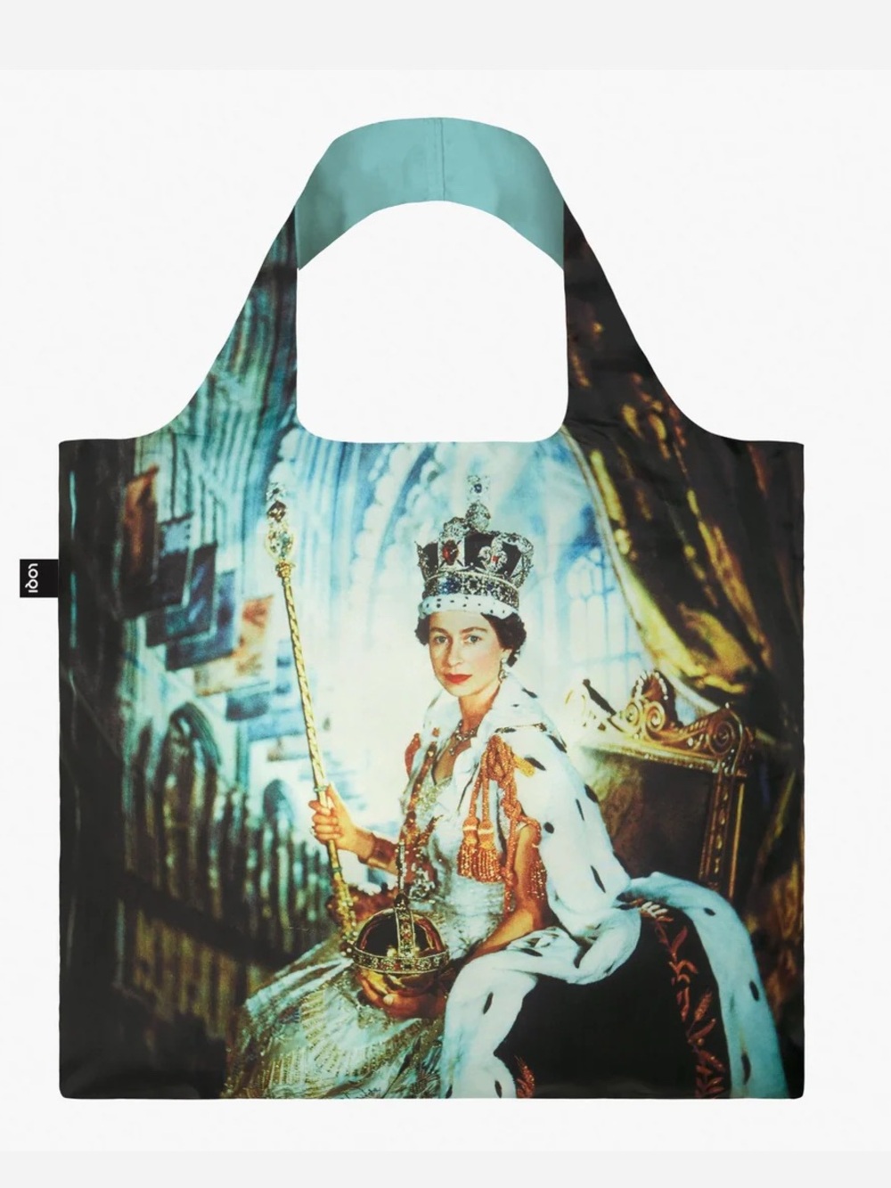 V&A Design Shop Queen Elizabeth Loqi Recycled Polyester Tote Bag